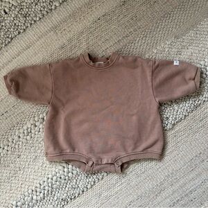 Kindly Oversized Cotton Sweatshirt Onesie - 6-12M